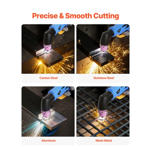Plasmaskärare, 50A beröringsfri pilotbågsplasmaskärmaskin, 220V digital display IGBT-växelriktare med 2T/4T-funktion och justerbar PA/PT-tid för hemreparationer, verkstäder |  EU