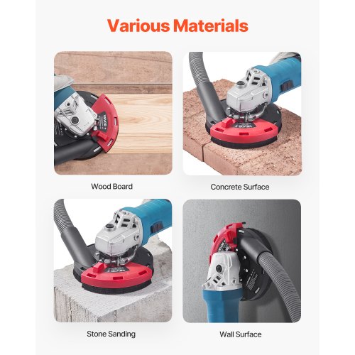 Angle Grinder Dust Cover 4-5 Inch with 6 Clamping Washers Connect to Vacuum Cleaner | EU