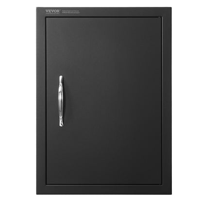 BBQ Access Door, 415x570mm Single Outdoor Kitchen Door, Cold Plate Recessed Door, Vertical Wall Door with Handle, for BBQ Island, Grill Station, Outdoor Cabinet