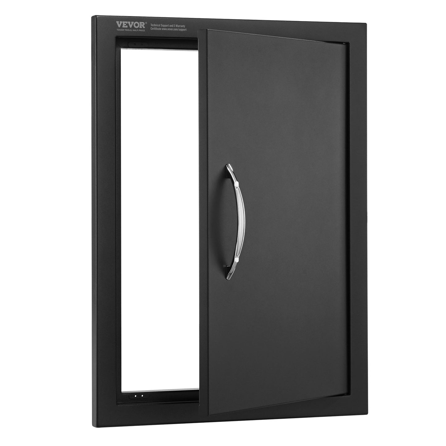 BBQ Access Door, 415x570mm Single Outdoor Kitchen Door, Cold Plate Recessed Door, Vertical Wall Door with Handle, for BBQ Island, Grill Station, Outdoor Cabinet