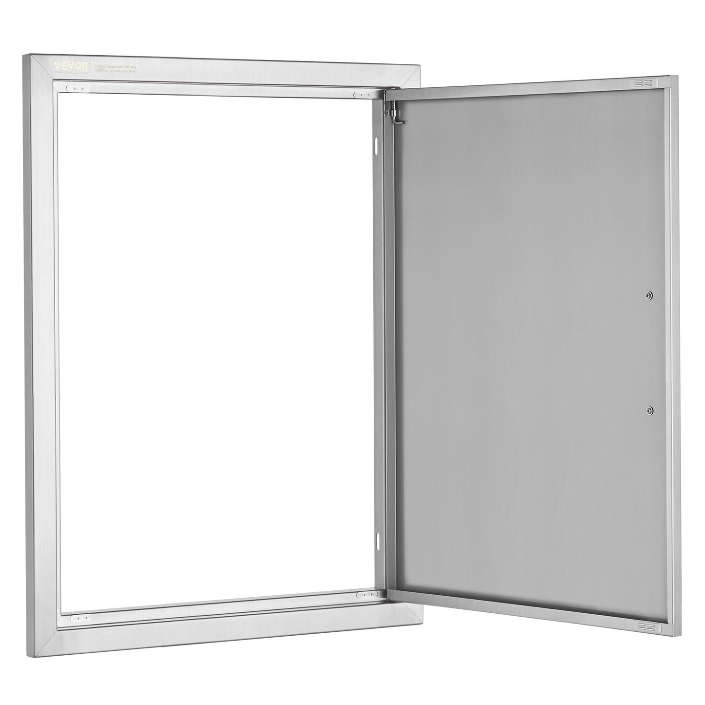 BBQ Access Door, 508x686mm Single Outdoor Kitchen Door, Stainless Steel Recessed Door, Vertical Wall Door with Handle, for BBQ Island, Grill Station, Outdoor Cabinet