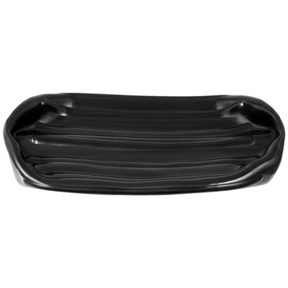 4 gerippte Bootsfender 10"x28" schwarze Mittelloch-Stoßfänger, Liegeplatzschutz
