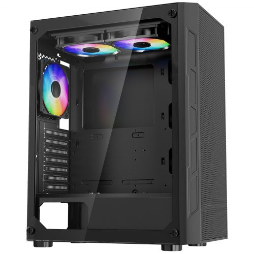 Mid-Tower ATX PC Gaming Chassin Datorchassi med 3 x 120 mm ARGB-fläktar |  EU