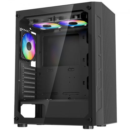 Mid-Tower ATX PC Gaming Chassin Datorchassi med 3 x 120 mm ARGB-fläktar |  EU