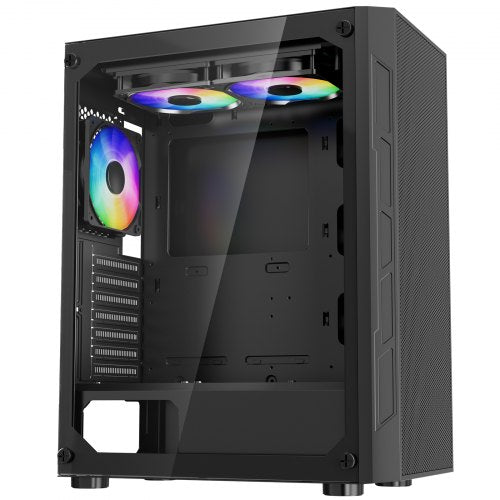 Mid-Tower ATX PC Gaming Chassin Datorchassi med 3 x 120 mm ARGB-fläktar |  EU