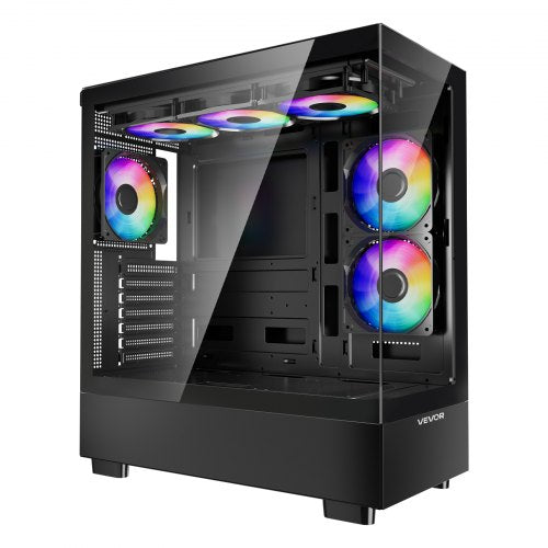 Mid-Tower ATX PC Gaming Chassin Datorchassi med 6 x 120 mm PWM ARGB-fläktar |  EU