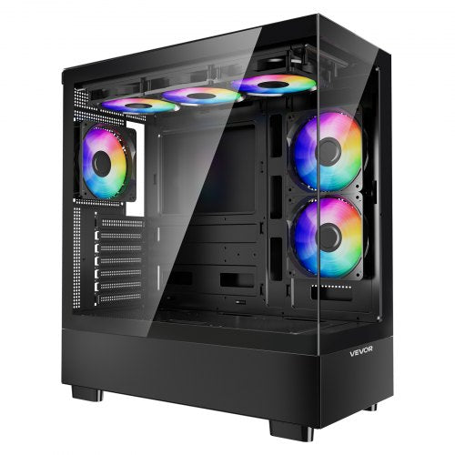 Mid-Tower ATX PC Gaming Chassin Datorchassi med 6 x 120 mm PWM ARGB-fläktar |  EU