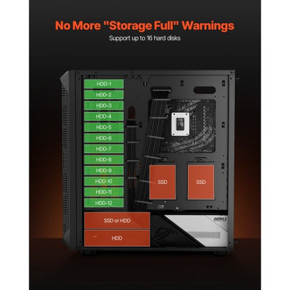 PC Gaming Case Midi Tower Computer Case 4 x 120 mm Fans for ATX/M-ATX/ITX | EU