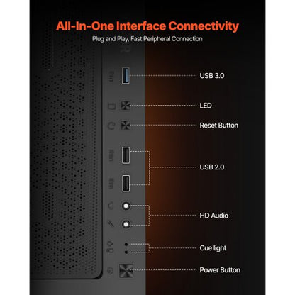 PC Gaming Case Midi Tower Computer Case 4 x 120 mm Fans for ATX/M-ATX/ITX | EU