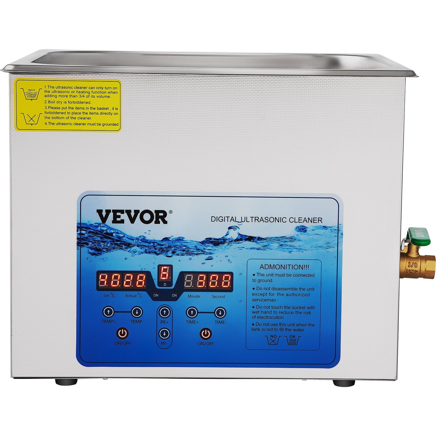 Ultrasonic Cleaner, 36KHz~40KHz Adjustable Frequency, 15L 220V, Ultrasonic Cleaning Machine with Digital Timer and Heater, Lab Sonic Cleaner for Jewelry Watch Glasses Coins, FCC/CE/RoHS Listed