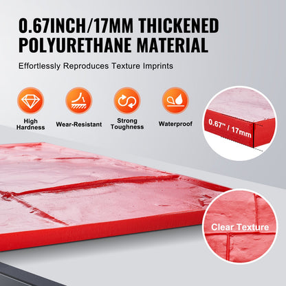 Concrete stamps mat 24 x 24 in texturing skin polyurethane stamp molds