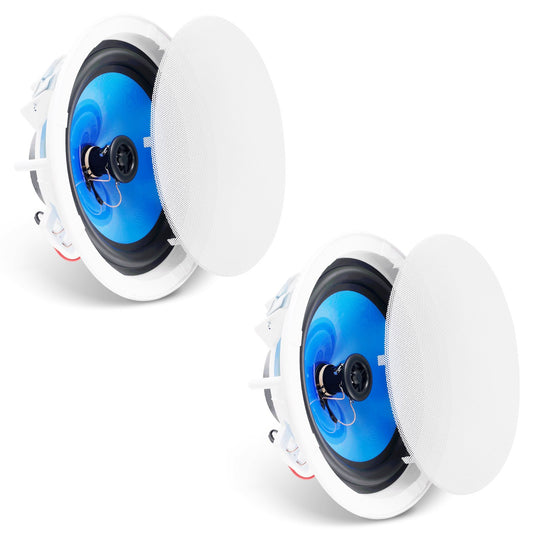 2PCs 8-tums takhögtalare 50-watts infällda tak- och vägghögtalare