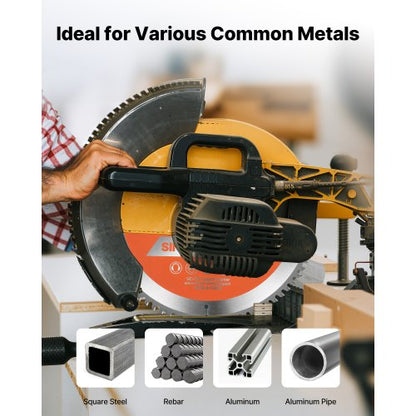 cirkelsågblad, 254 mm diameter, 80 vassa legeringständer, 15,875 mm spindel, fin yta, aluminiumskärblad för cirkelsåg, med ljudreducerande värmeventiler, för skärning av stål och metall |  EU