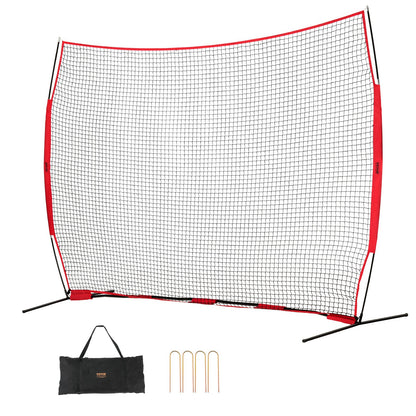 Barricade Backstop Net, 12x9 ft Ball Sports Barriärnät, Bärbar träningsutrustning med bärväska, Skyddsskärm för Baseball Softball Lacrosse Fotboll Hockeyträning, för bakgård