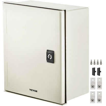 NEMA glasfiberkapsling, 12 x 10 x 6 i NEMA 4X eldosa i glasfiber, IP66 vattentät och dammtät, elektrisk kopplingsdosa utomhus/inomhus, med monteringsplatta (30 x 25 x 14 cm)