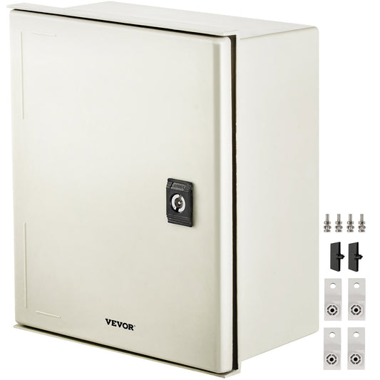 NEMA-Glasfasergehäuse, 12 x 10 x 6 Zoll NEMA 4X Glasfaser-Schaltkasten, IP66 wasser- und staubdicht, elektrischer Anschlusskasten für den Außen-/Innenbereich, mit Montageplatte (30 x 25 x 14 cm)