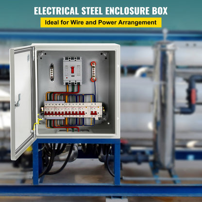 NEMA steel enclosure, 8 x 8 x 6\'\' NEMA 4X steel electrical box, IP66 waterproof and dustproof, outdoor/indoor junction box