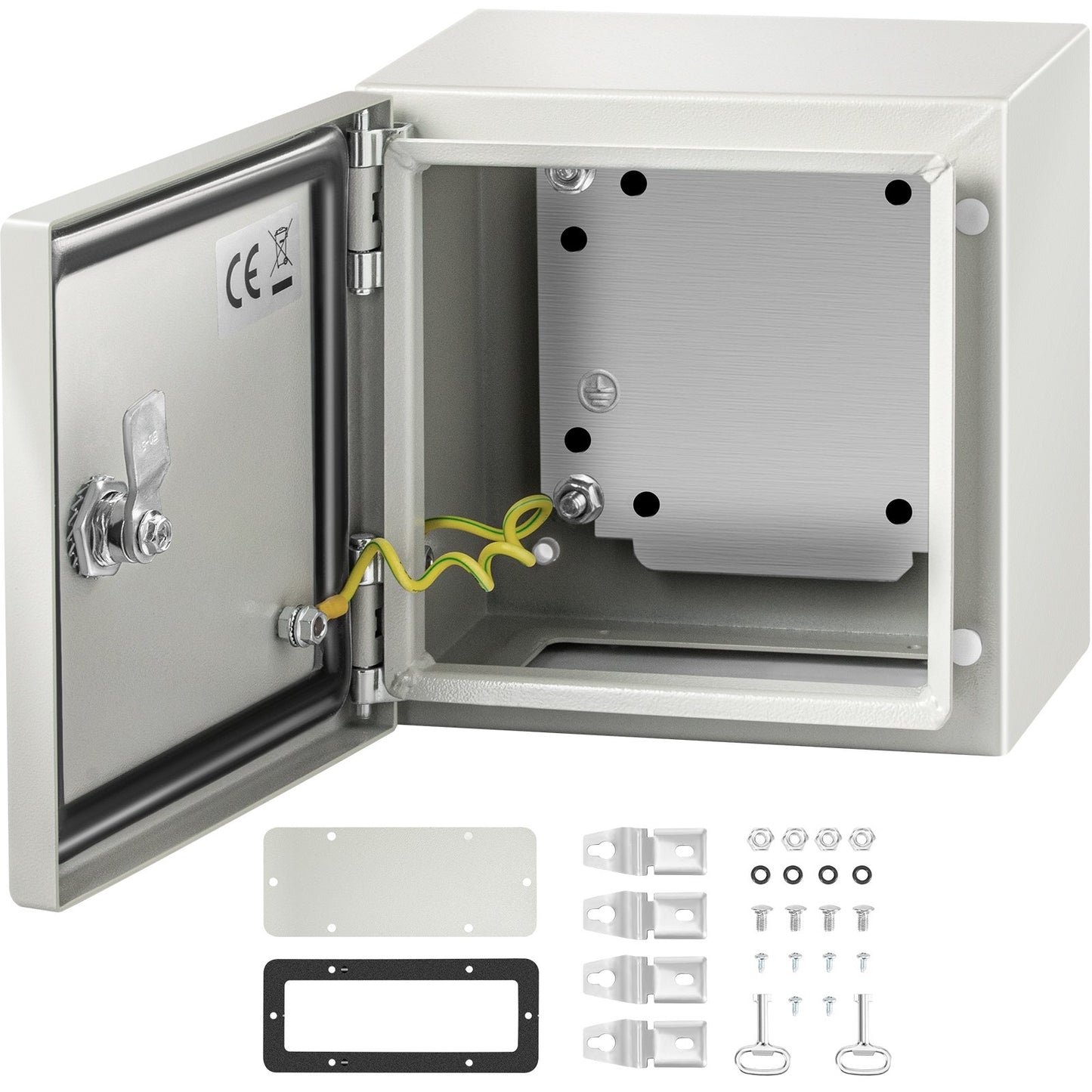 NEMA steel enclosure, 8 x 8 x 6\'\' NEMA 4X steel electrical box, IP66 waterproof and dustproof, outdoor/indoor junction box