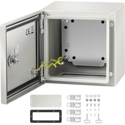 NEMA steel enclosure, 8 x 8 x 6\'\' NEMA 4X steel electrical box, IP66 waterproof and dustproof, outdoor/indoor junction box