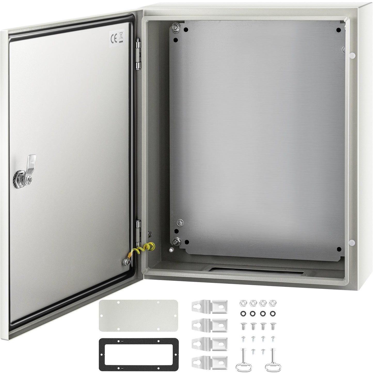 NEMA steel enclosure, 20 x 16 x 6\'\' NEMA 4X steel electrical box, IP66 waterproof and dustproof, outdoor/indoor electrical junction box, with mounting plate