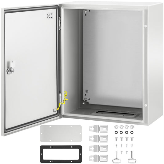 NEMA stålkapsling, 20 x 16 x 10\' NEMA 4X elektrisk låda i stål, IP66 vattentät och dammtät, kopplingsdosa utomhus/inomhus, med monteringsplatta
