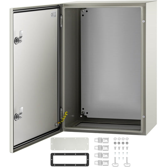 NEMA-Stahlgehäuse, 24 x 16 x 10' NEMA 4X Stahl-Schaltkasten, IP66 wasser- und staubdicht, elektrischer Anschlusskasten für den Außen-/Innenbereich, mit Montageplatte