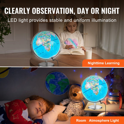 Talking World Globe 9 Inch/228.6mm Interactive Globe for Kids Smart Pen (Map Language: English)