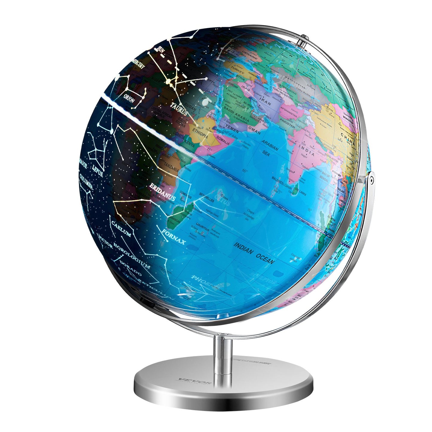 Illuminated World Globe med Stand Educational 13in/330.2mm Constellation (Kartspråk: engelska)