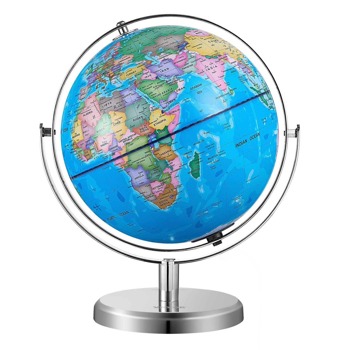 Illuminated World Globe med Stand Educational 9 tum/228,6 mm Constellation (Kartspråk: engelska)