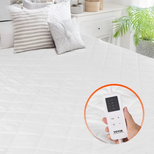 Uppvärmd bäddmadrass 150 x 80 cm Elektrisk Sängvärmare med Timer Auto Off |  EU