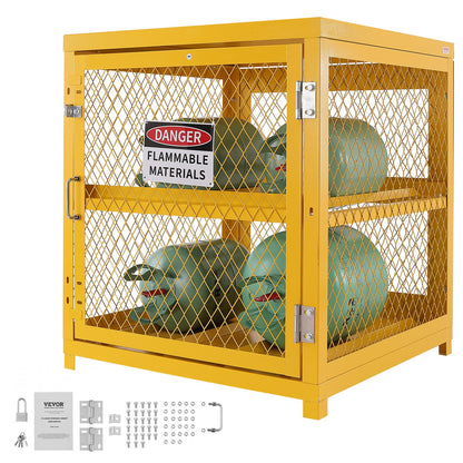 Horisontell Cylinder Förvaringsskåp 4x33lb Kapacitet Propan Förvaringsbur