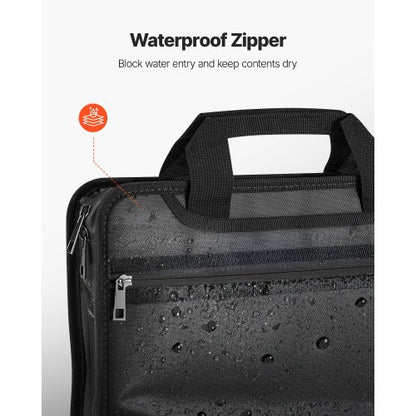 Brandsäker dokumentväska, 1000 ℃ värmeisolerad brandsäker och vattentät väska, bärbar flerskiktad filförvaring säkerhetsorganisatör hemmakontor reseanvändning, för pass, viktiga dokument, filer |  EU