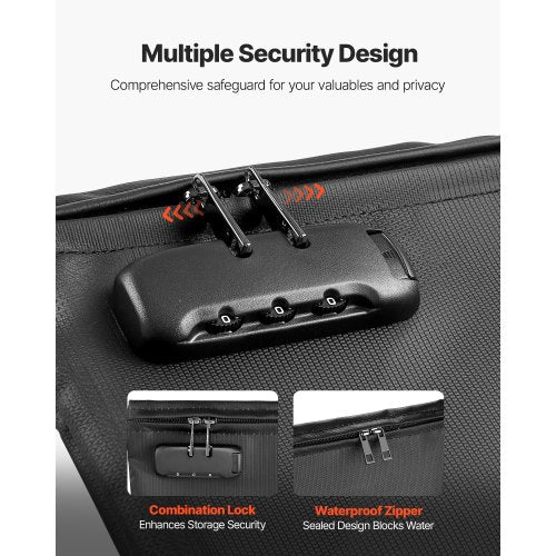 Brandsäker dokumentväska, 1000 ℃ värmeisolerad brandsäker och vattentät väska med lås, bärbar filförvaring säkerhetsorganisatör hemmakontor reseanvändning, för pass, viktiga dokument och filer |  EU