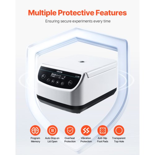 Centrifugmaskin 2/5/10/15 ml Hastighet 500-4000 rpm med 1 rotor och timer