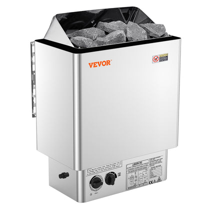 8KW Elektrisk bastuvärmare Inbyggd kontroll 8-12 m³HomeSpa rostfritt stål