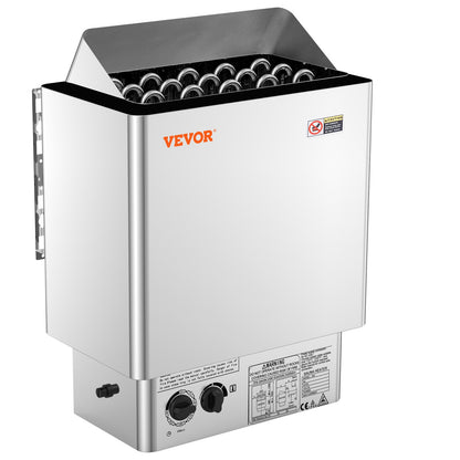 8KW Elektrisk bastuvärmare Inbyggd kontroll 8-12 m³HomeSpa rostfritt stål