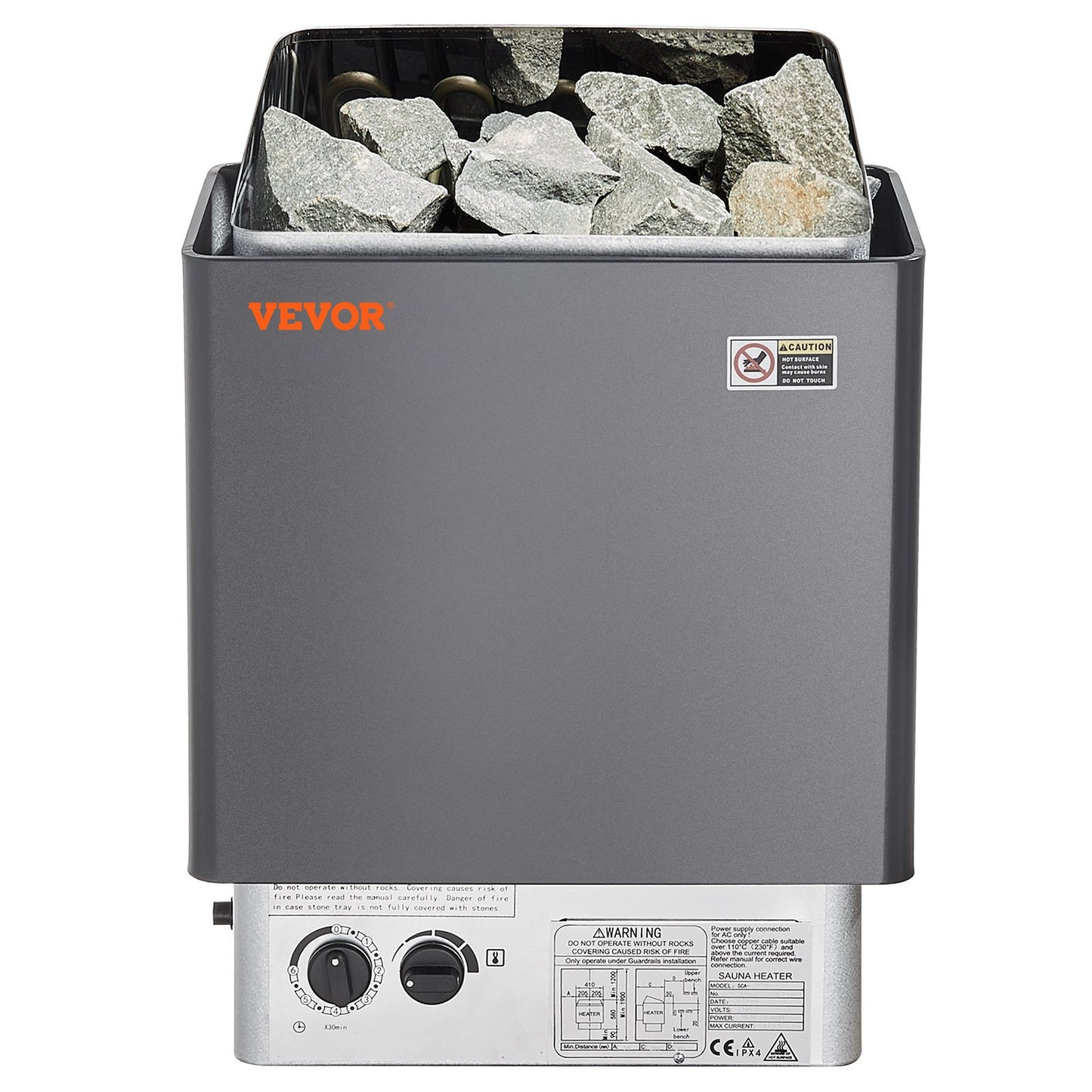 8KW Elektrisk Bastuvärmare Spis Inbyggd kontroll för 8-12 m³ Home Spa
