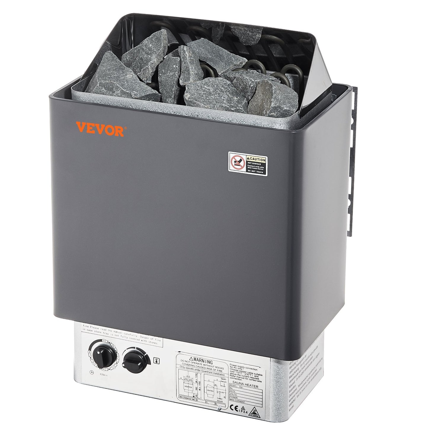 8KW Elektrisk Bastuvärmare Spis Inbyggd kontroll för 8-12 m³ Home Spa