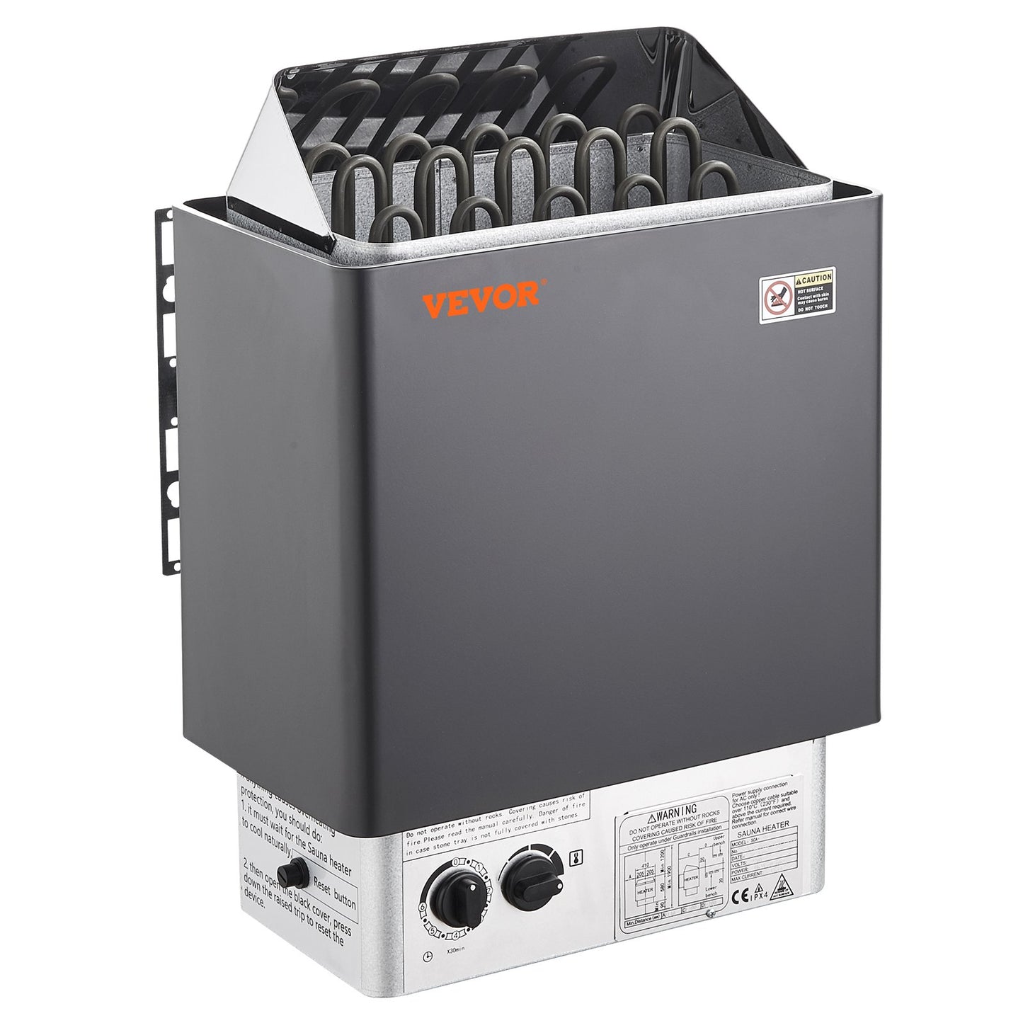 8KW Elektrisk Bastuvärmare Spis Inbyggd kontroll för 8-12 m³ Home Spa