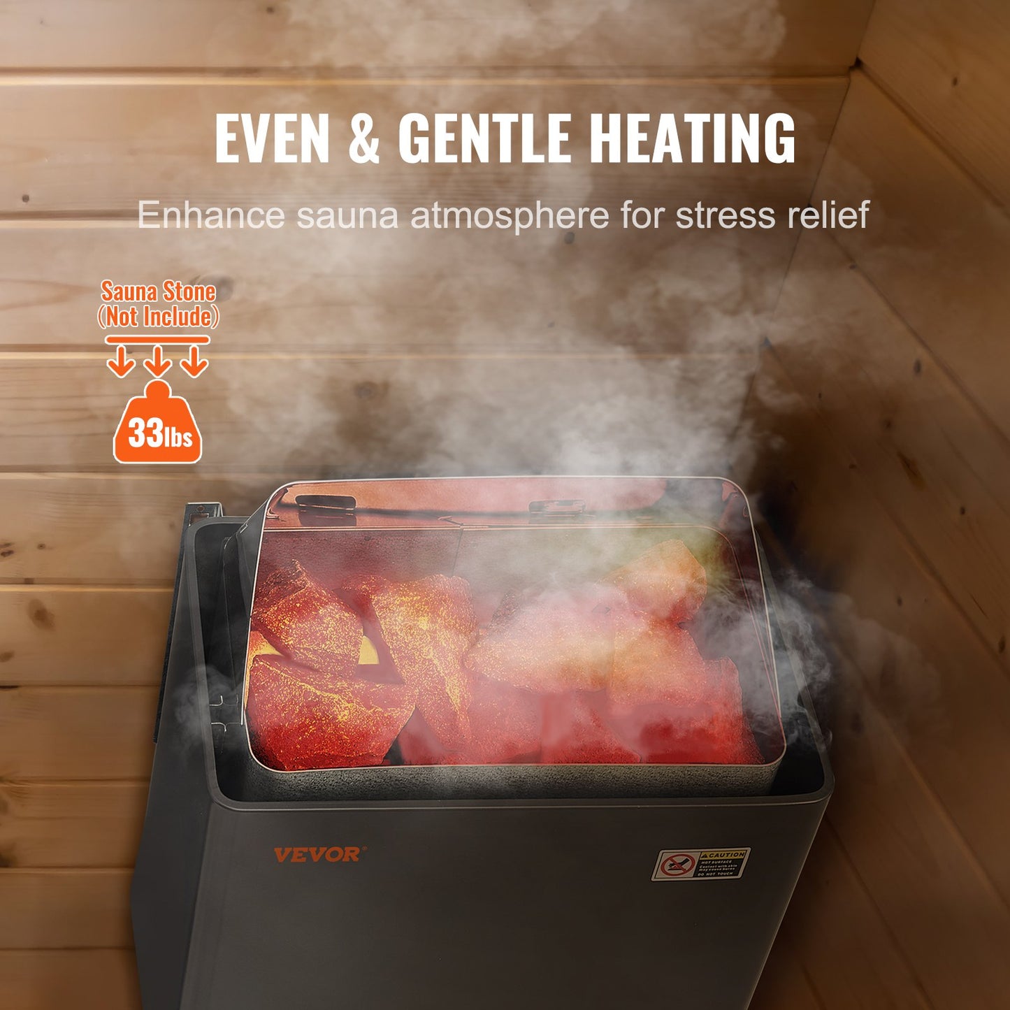 6KW Elektrisk Bastuvärmare Spis Digital Controller för 5-9 m³ Home Spa