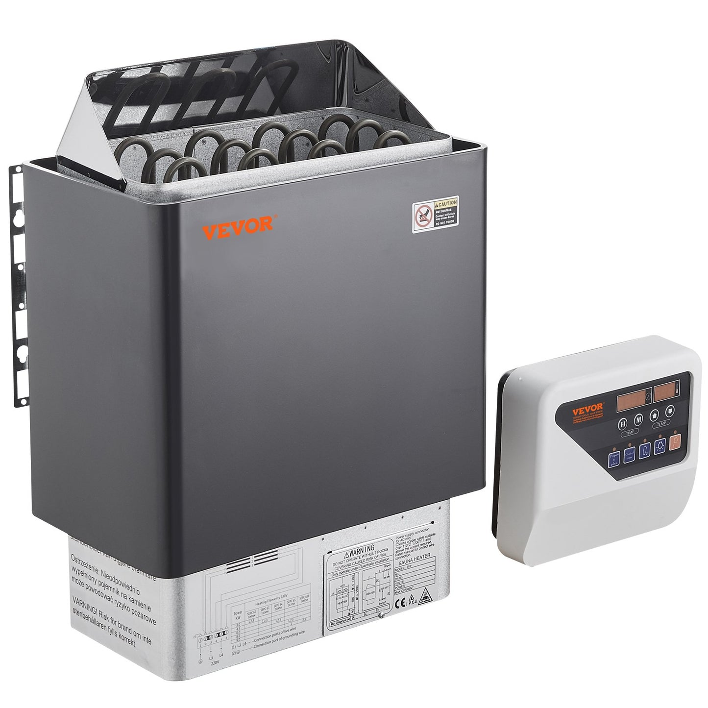 6KW Elektrisk Bastuvärmare Spis Digital Controller för 5-9 m³ Home Spa