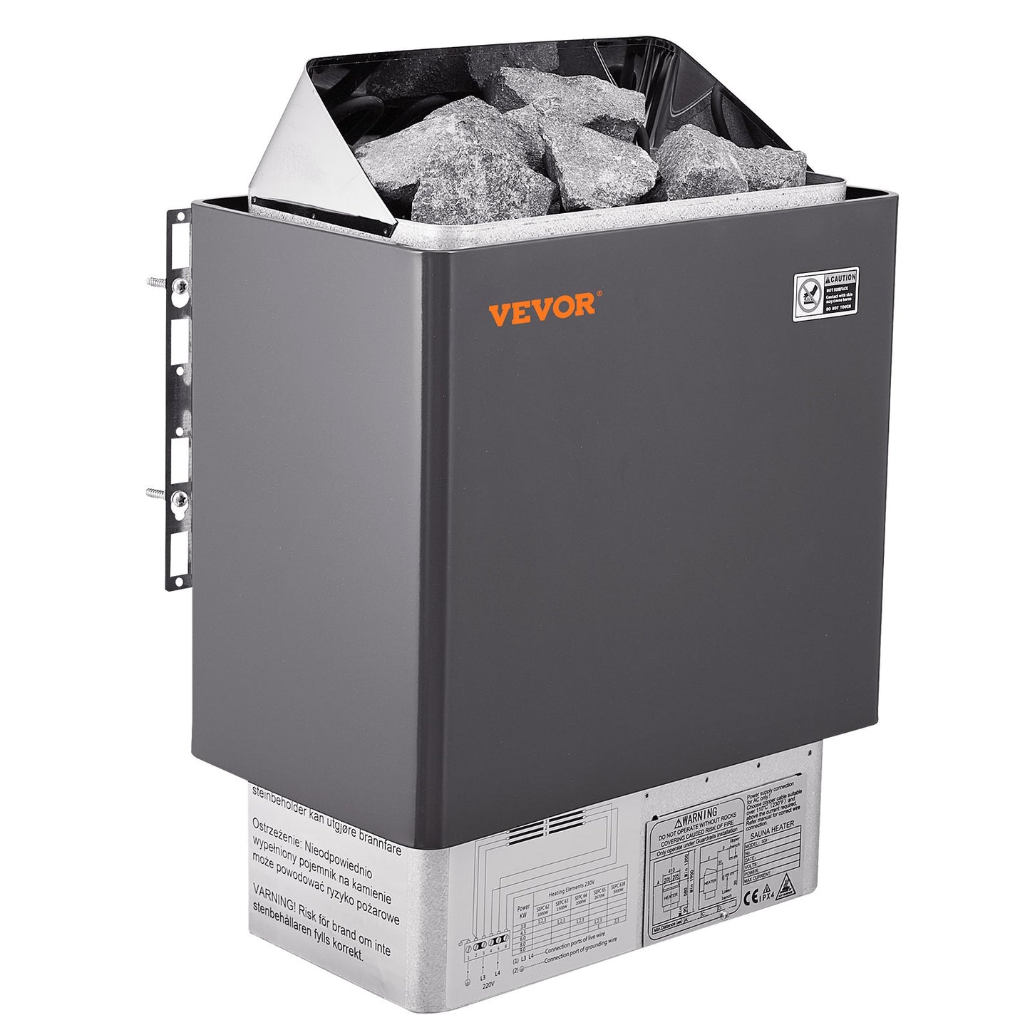 6KW Elektrisk Bastuvärmare Spis Digital Controller för 5-9 m³ Home Spa