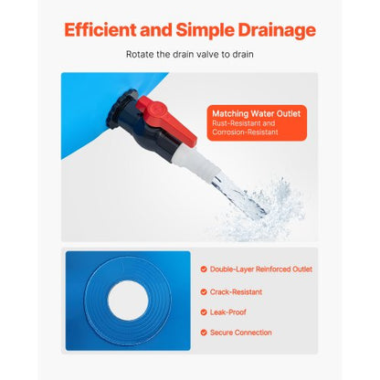 Canvas Fish Pond Upland Fish Aquarium 448.8 Gallon Round Koi Pond (Blue)