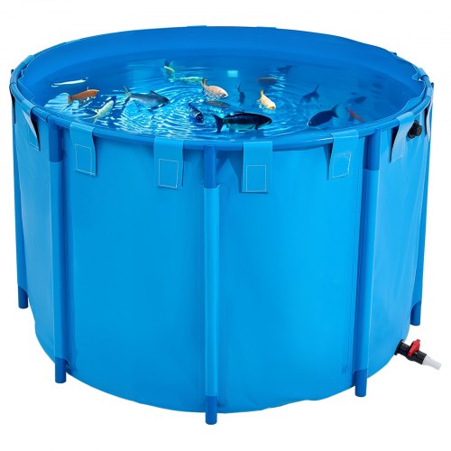 Canvas Fish Pond Upland Fish Aquarium 448.8 Gallon Round Koi Pond (Blue)