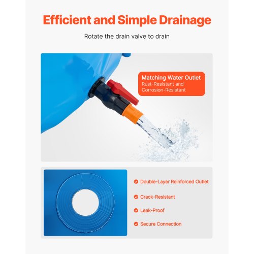 Canvas Fish Pond Upland Fish Aquarium 1320 Gallon Round Koi Pond (Blue)