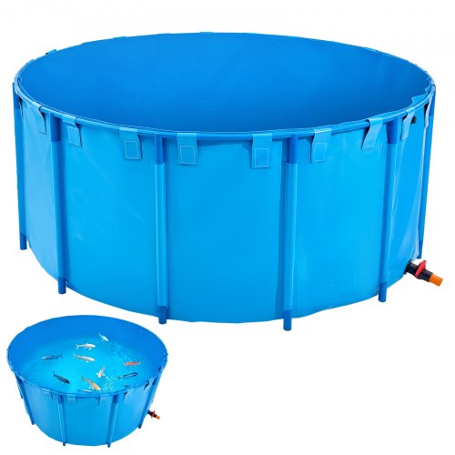 Canvas Fish Pond Upland Fish Aquarium 1320 Gallon Round Koi Pond (Blue)