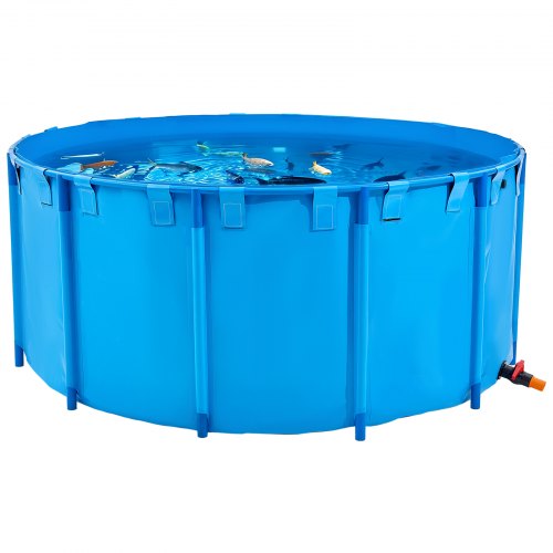 Canvas Fish Pond Upland Fish Aquarium 1320 Gallon Round Koi Pond (Blue)