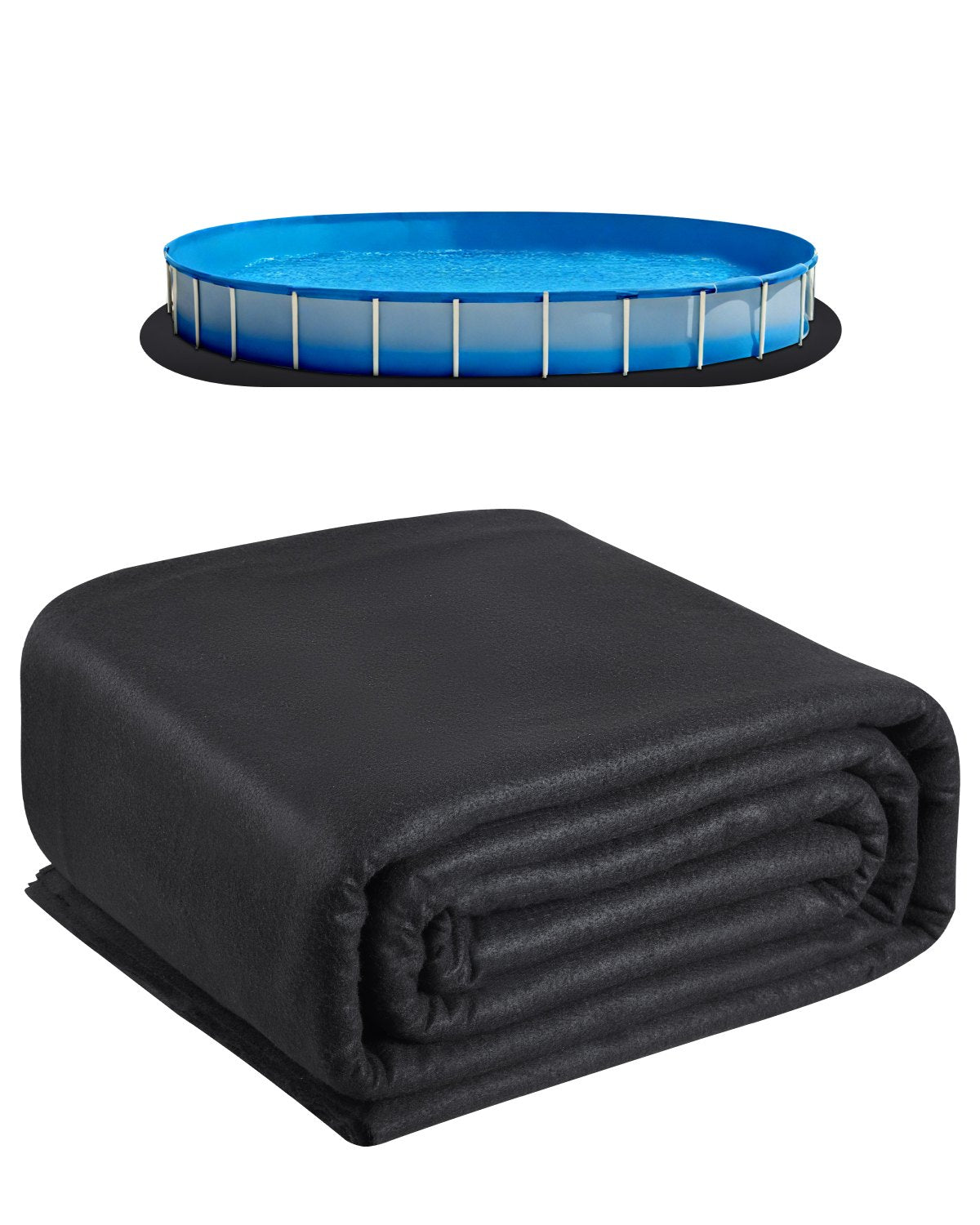 12x24 ft Oval Pool Liner Pad for Above Ground Pools Heavy Duty Pool Mat