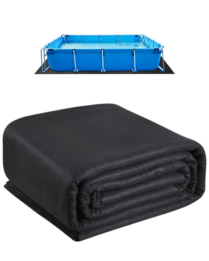 12x24ft Rectangle Pool Liner Pad Heavy Duty Pool Mat Prevents Punctures
