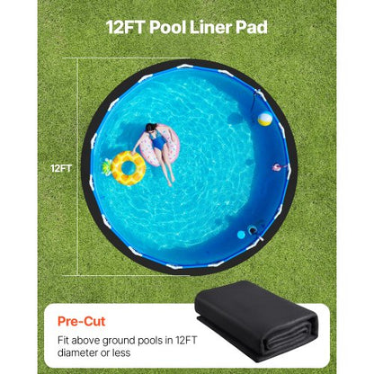 12 foot round pool mat for above ground pools, heavy duty pool mat | EU